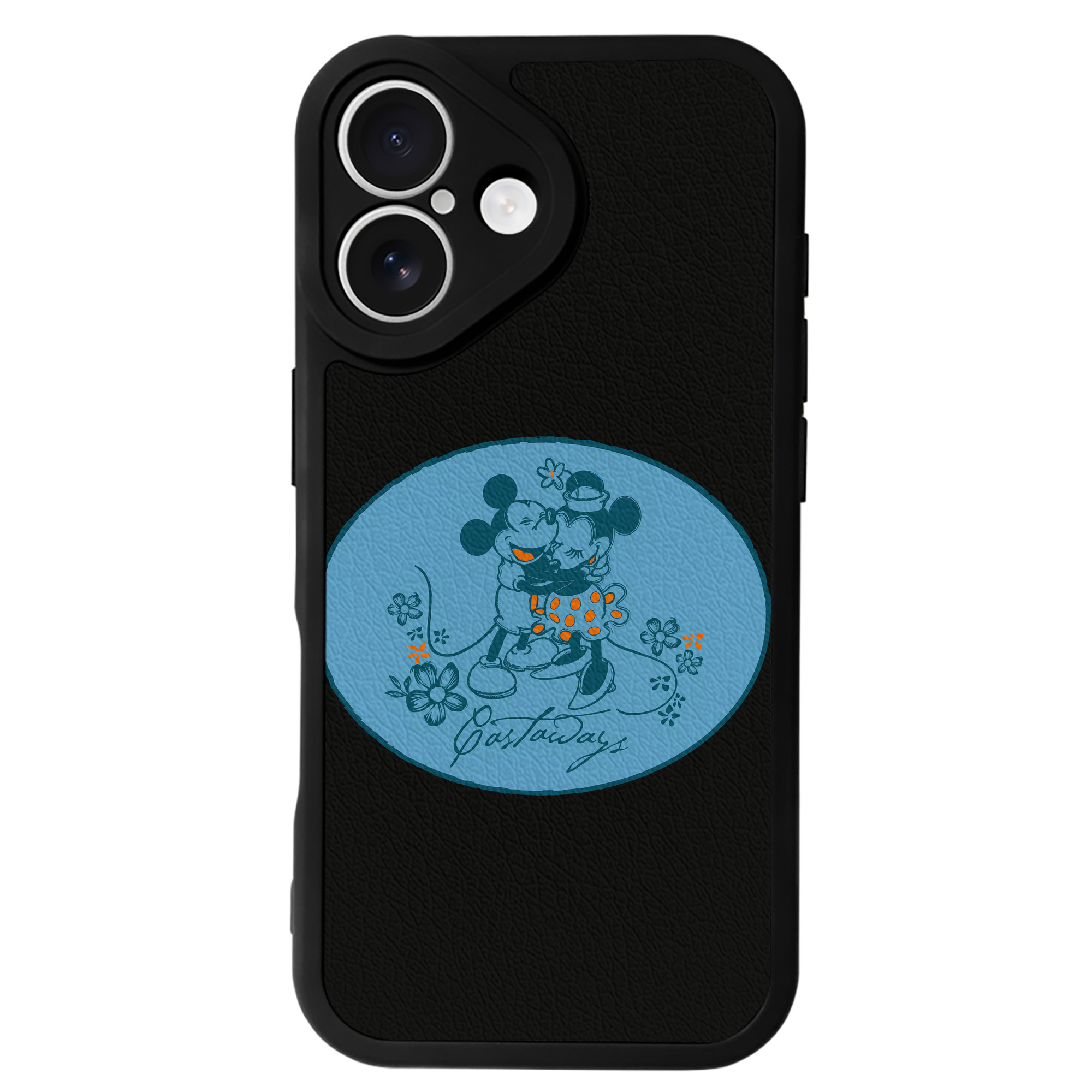 （画像用） ミッキーマウス Mickey Mouse 【iPhone 16シリーズ対応】シリコンスマホケース（レザー調） 材質：シリコン